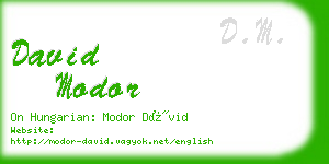 david modor business card